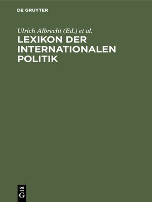cover image of Lexikon der Internationalen Politik